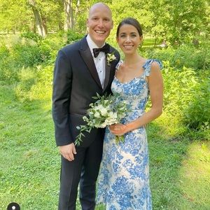 Reformation Nikita dress in Olympia. Worn once. Great condition!